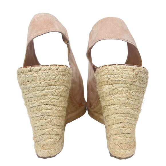 JOIE Kaili Leather Jute Wedge Platform Espadrille Wedge Blush Pink Size 40 - Picture 6 of 6